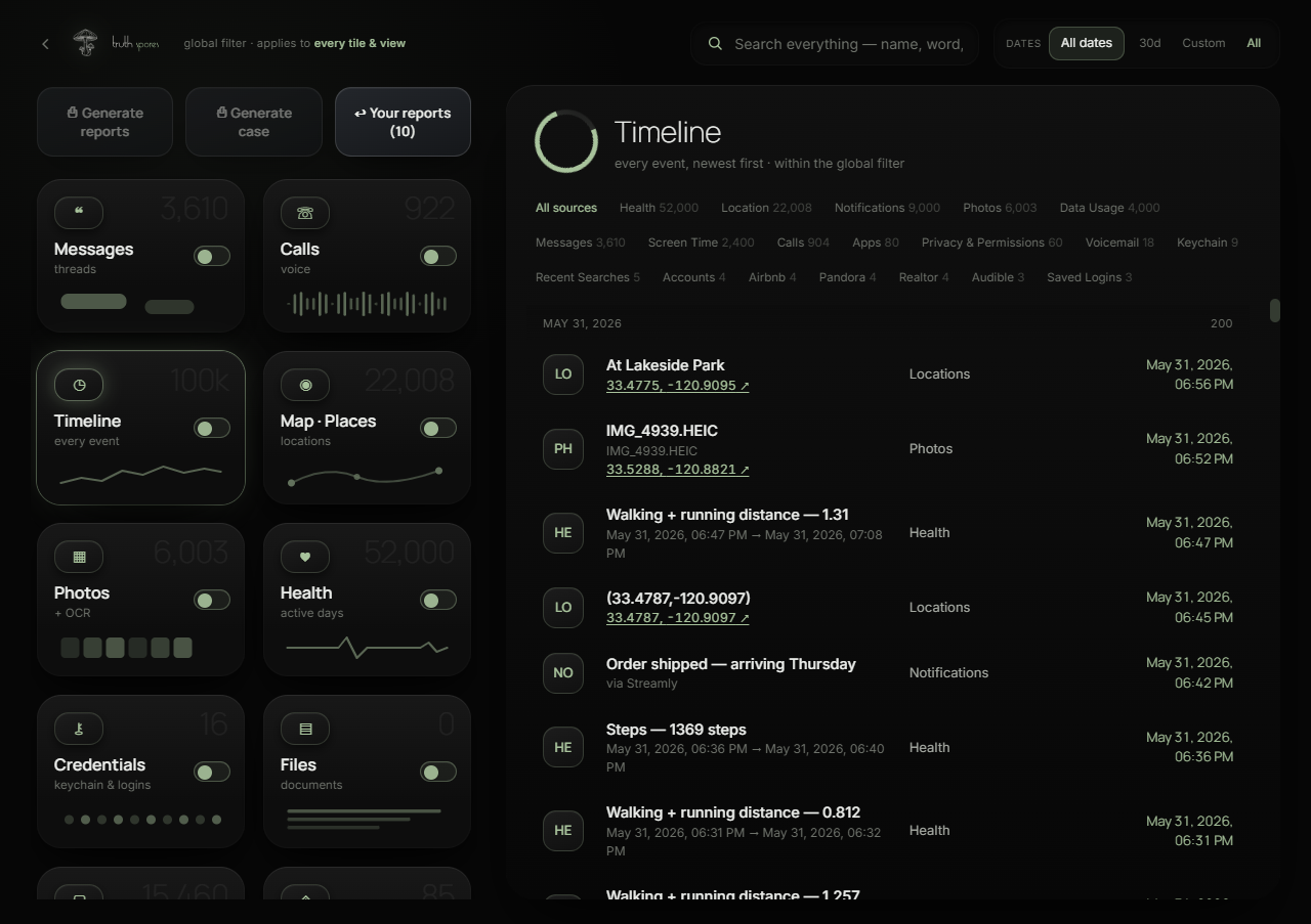 Explore — timeline